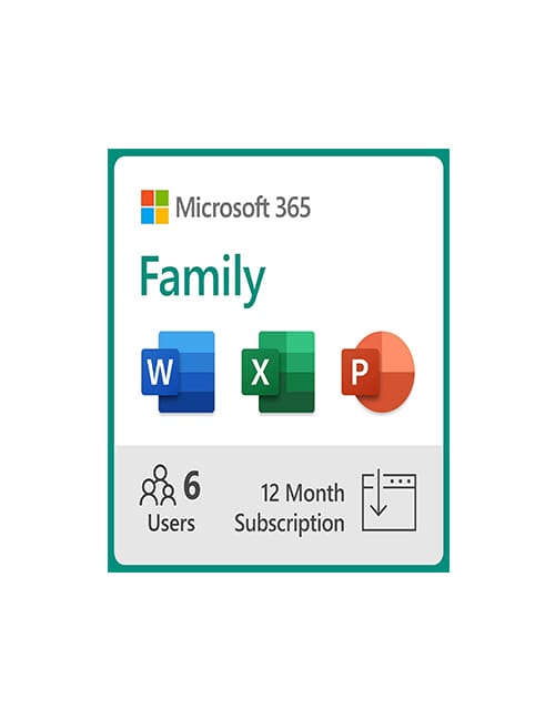Microsoft 365 Family | 12-Month Subscription, Up to 6 People | Word, Excel, PowerPoint | 1TB OneDrive Cloud Storage | PC/MAC